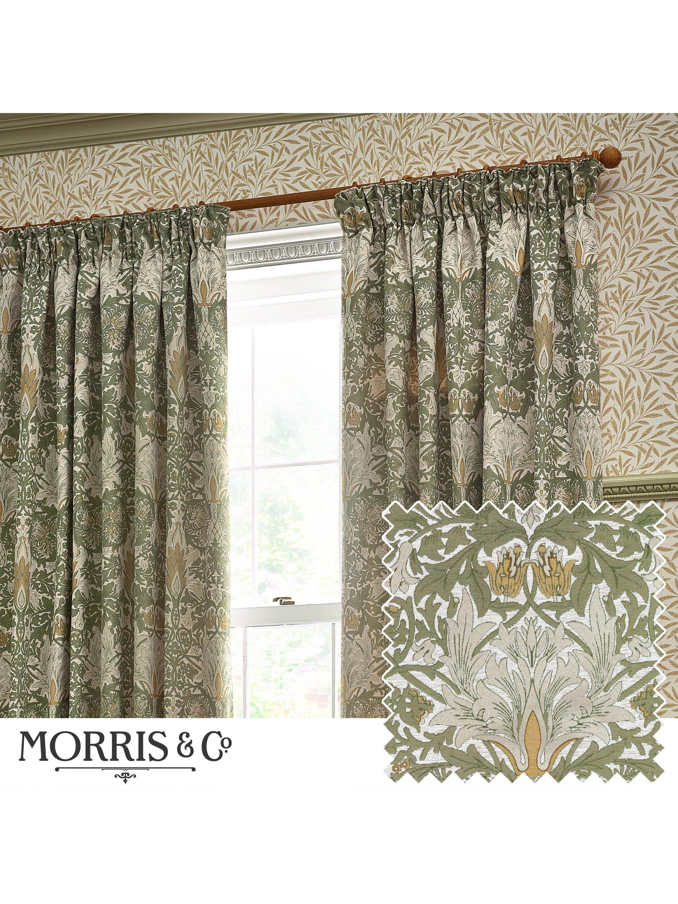 Morris & Co Snakeshead curtains Sunflower Stone 168x229cm, UK version