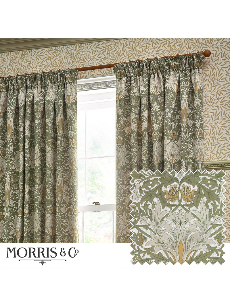 Morris & Co Snakeshead curtains Sunflower Stone 168x229cm, UK version