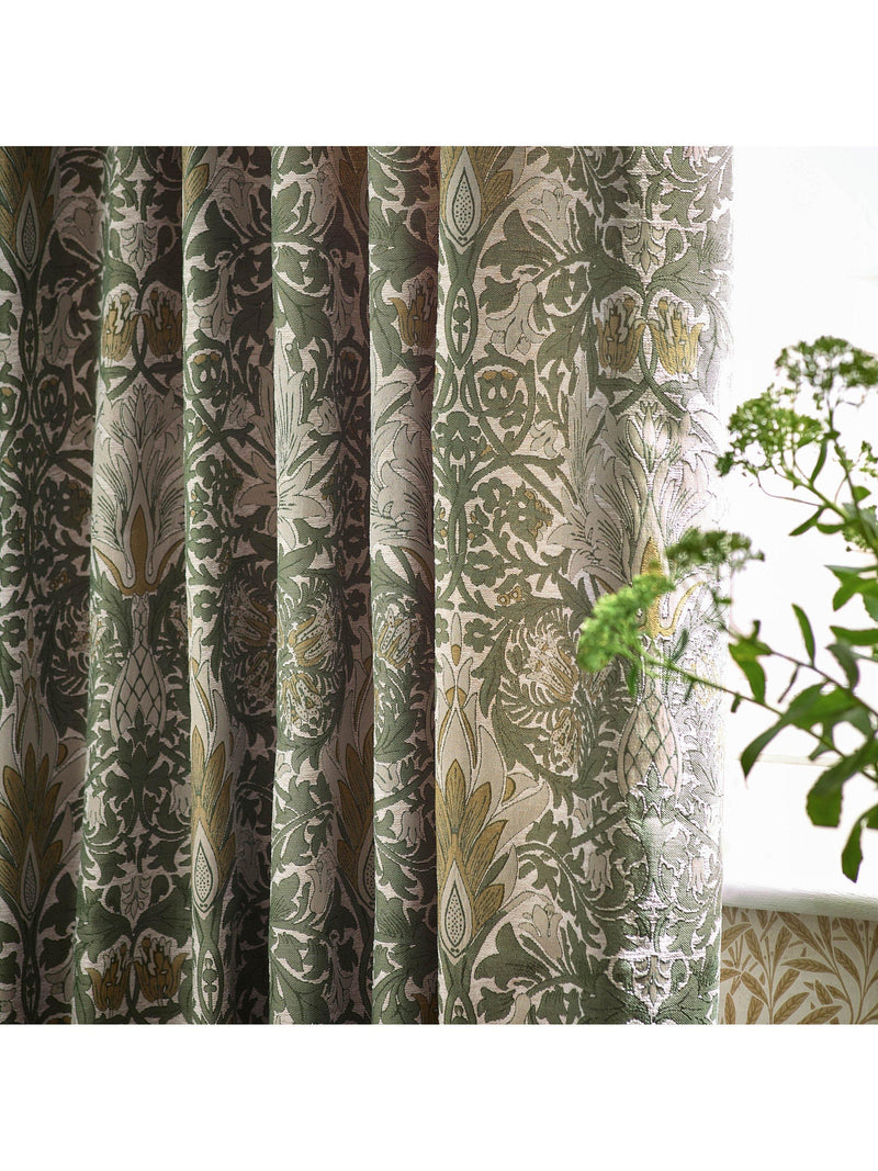 Morris & Co Snakeshead curtains Sunflower Stone 168x229cm, UK version