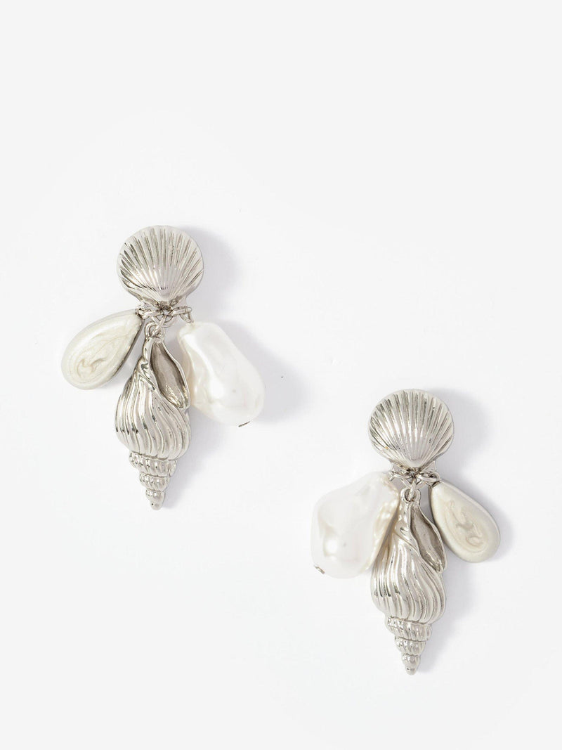 Mint Velvet pearl drop shell earrings 5cm - British product