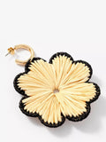 Mint Velvet raffia flower drop earrings natural gold - British product