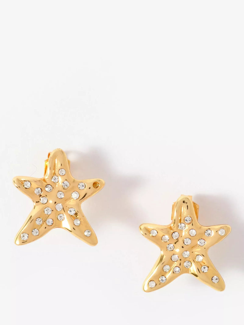 Mint Velvet starfish stud earrings gold-toned (British brand)