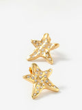 Mint Velvet starfish stud earrings gold-toned (British brand)