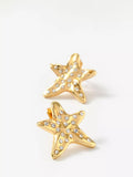 Mint Velvet starfish stud earrings gold-toned (British brand)
