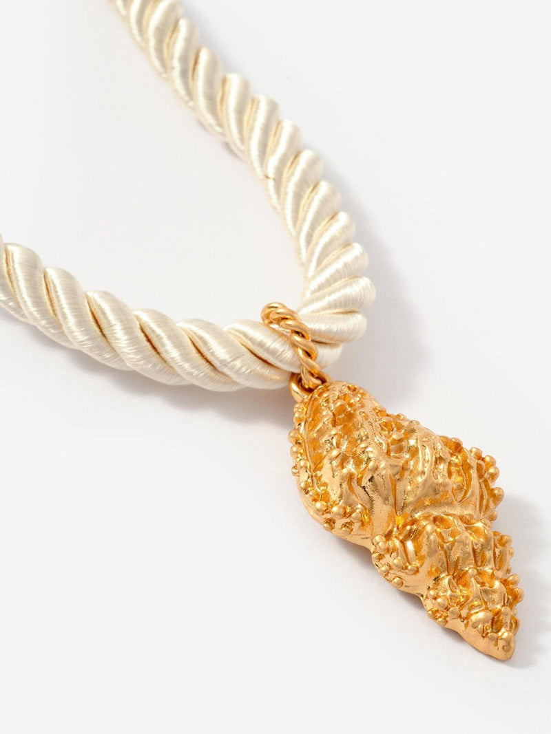 Mint Velvet gold shell rope necklace, UK version