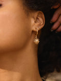 Mint Velvet sun charm hoop earrings 3.5cm, UK version