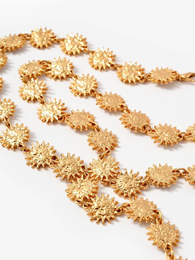 Mint Velvet mini sun charm pendant necklace gold tone (British brand)