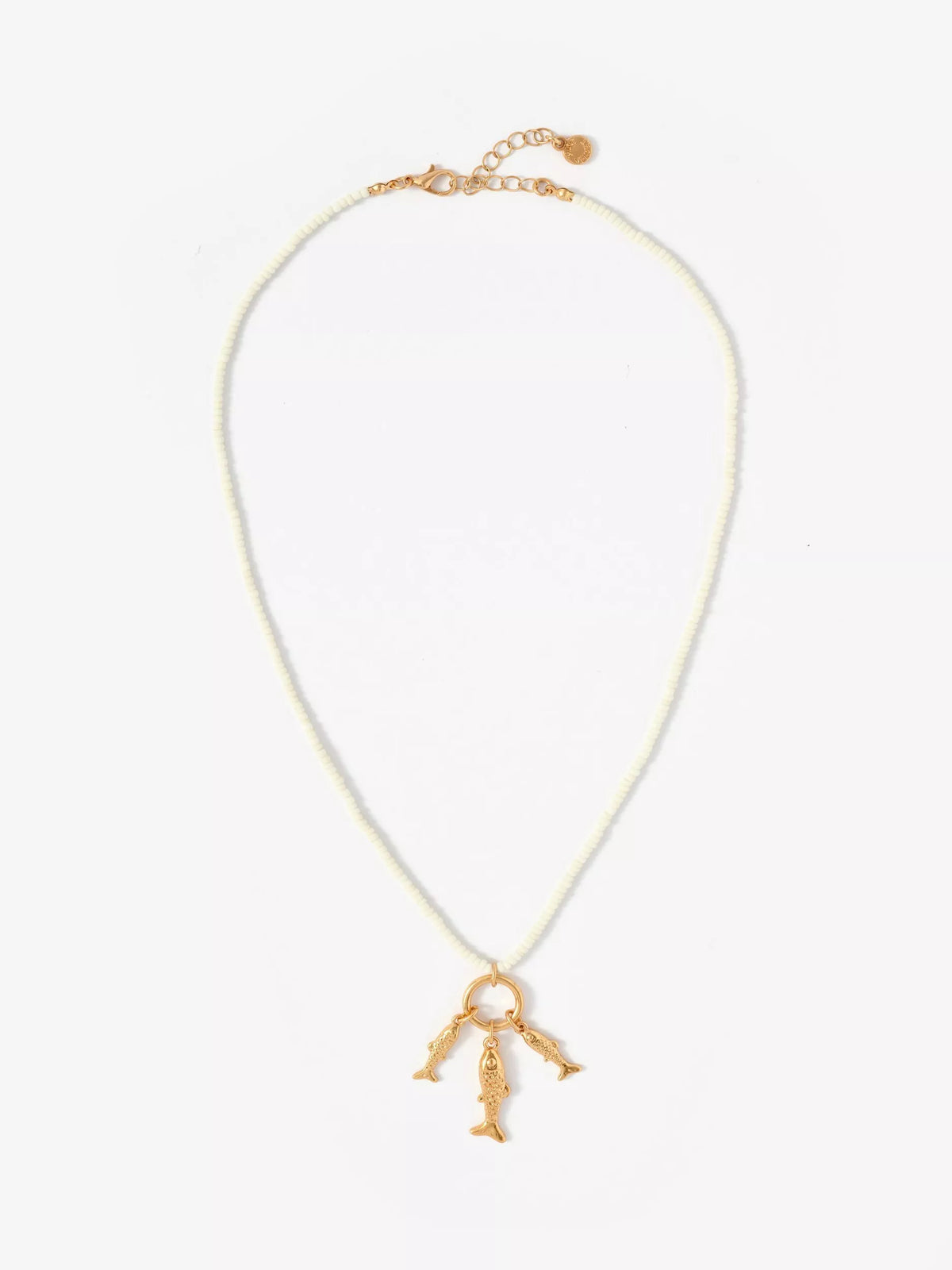 Mint Velvet fish charm necklace gold 47cm, imported from the UK
