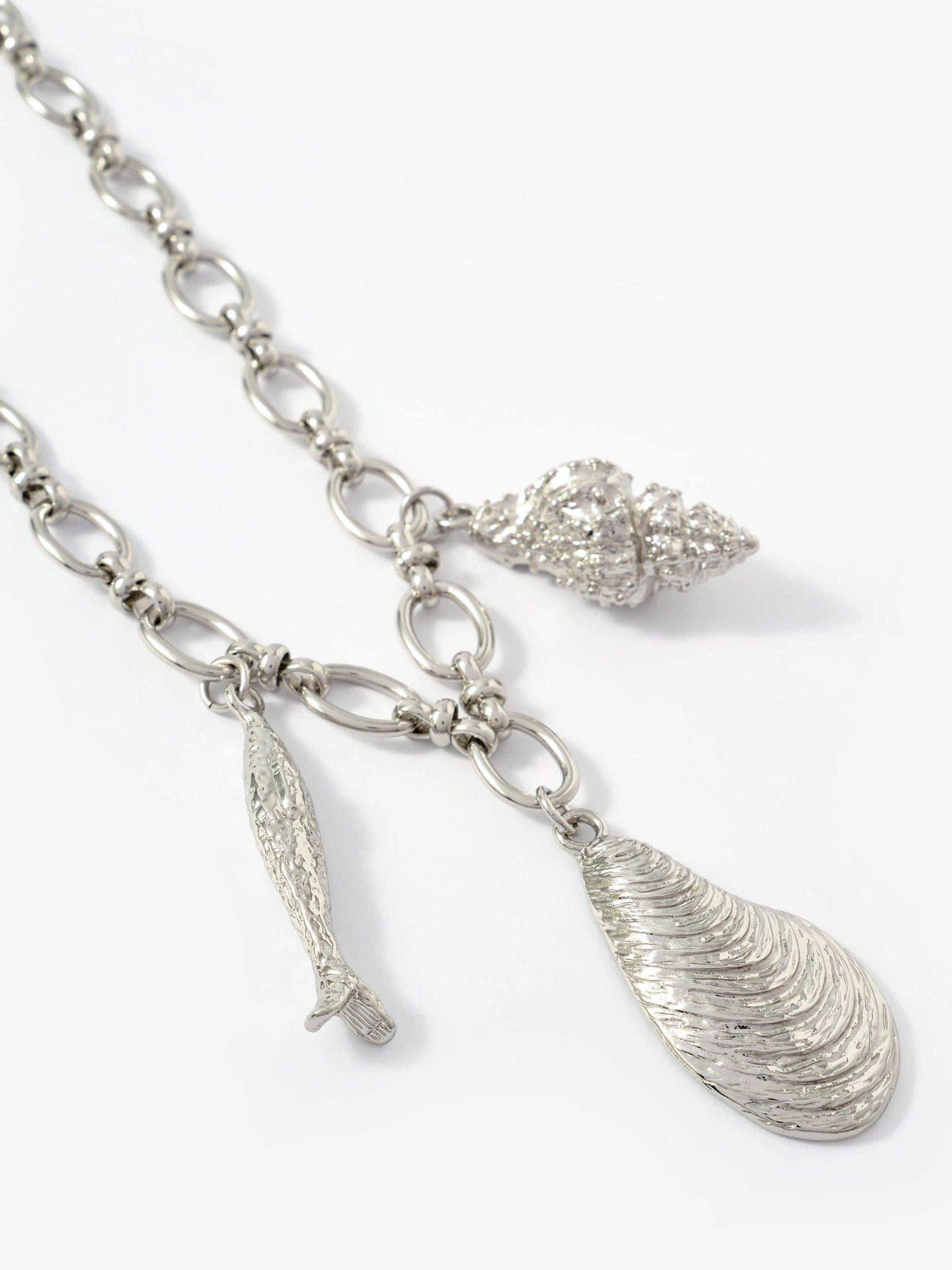 Mint Velvet statement shell charm necklace, imported from the UK