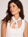 Mint Velvet floral embellished linen neck scarf - British product