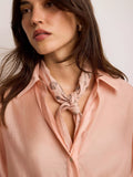 Mint Velvet floral embellished linen neck scarf - British product