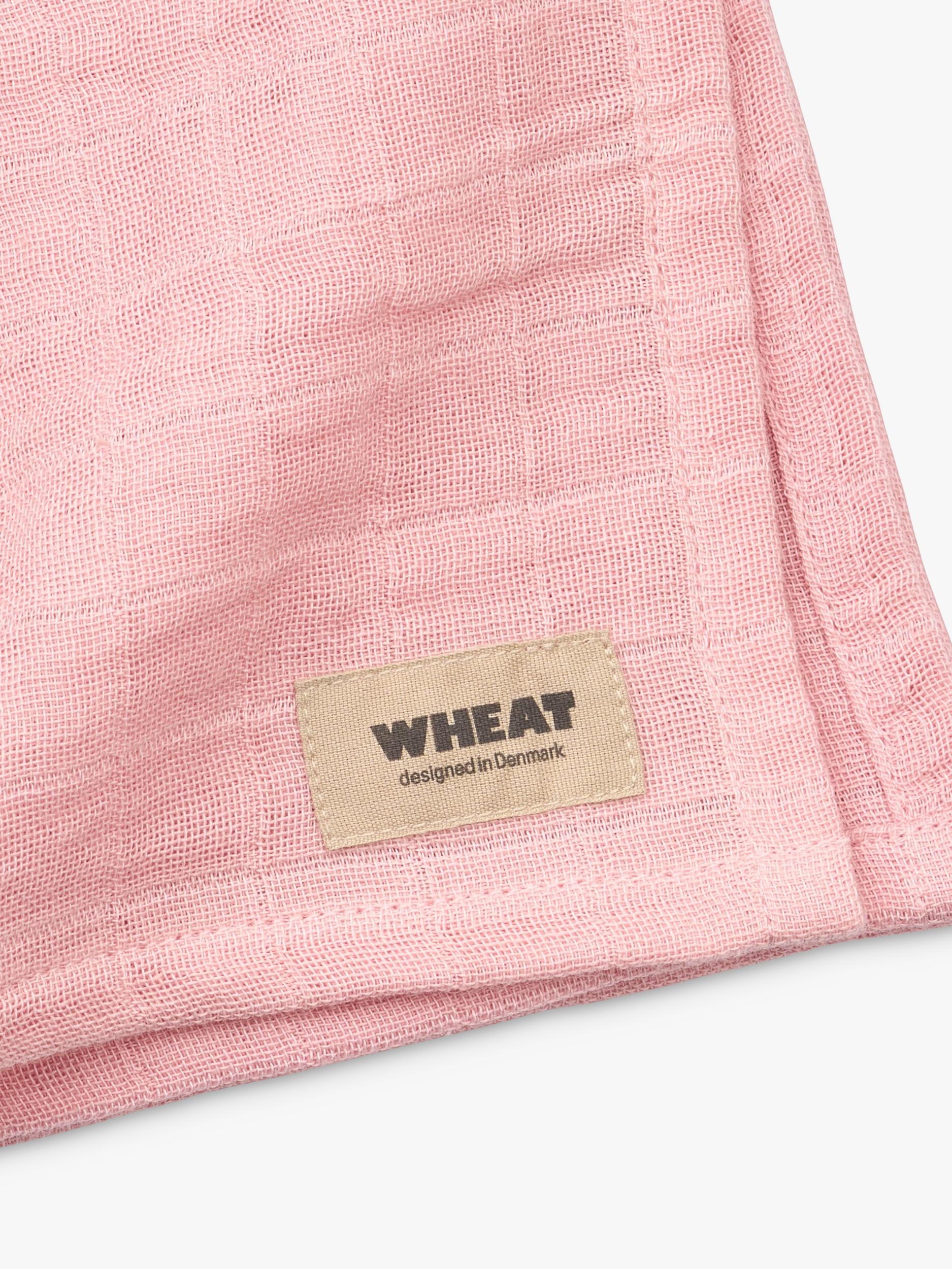 WHEAT baby muslin cloths pack of 2 coral blush 65cm, UK version