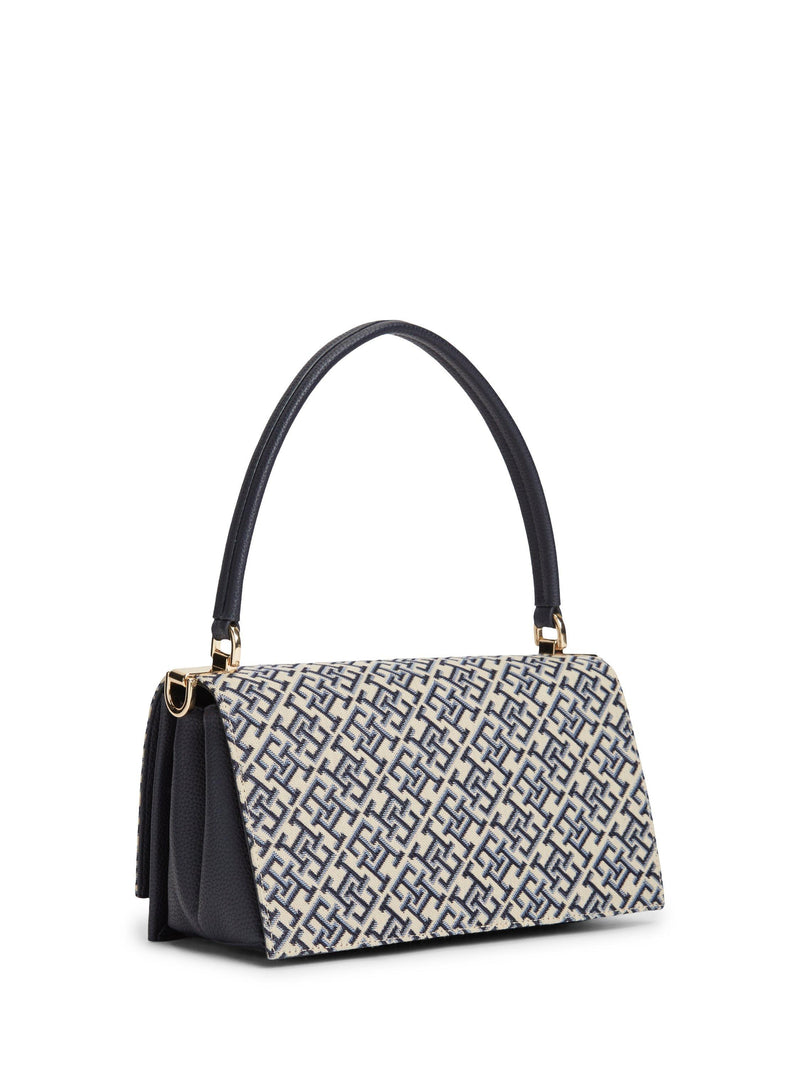 Tommy Hilfiger monogram jacquard crossbody bag in navy blue, UK version