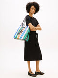 Tommy Hilfiger stripe summer tote bag in mesh, UK version