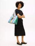 Tommy Hilfiger stripe summer tote bag in mesh, UK version