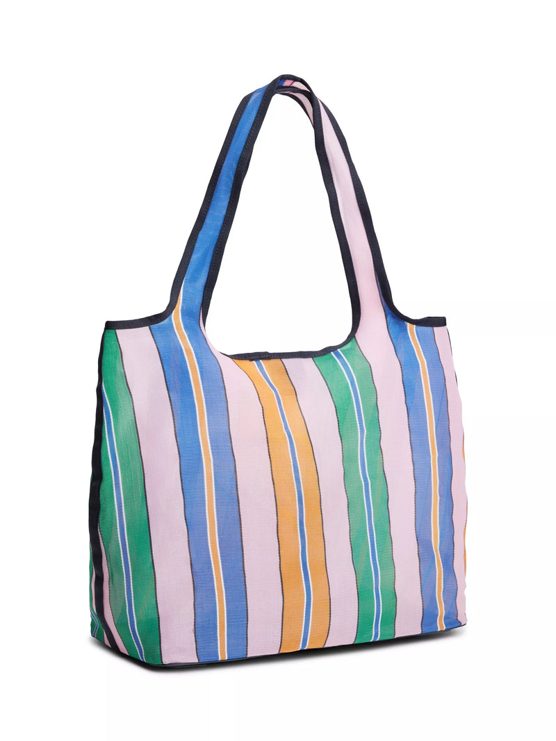 Tommy Hilfiger stripe summer tote bag in mesh, UK version