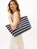 Tommy Hilfiger navy blue stripe tote bag (British brand)