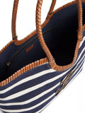 Tommy Hilfiger navy blue stripe tote bag (British brand)