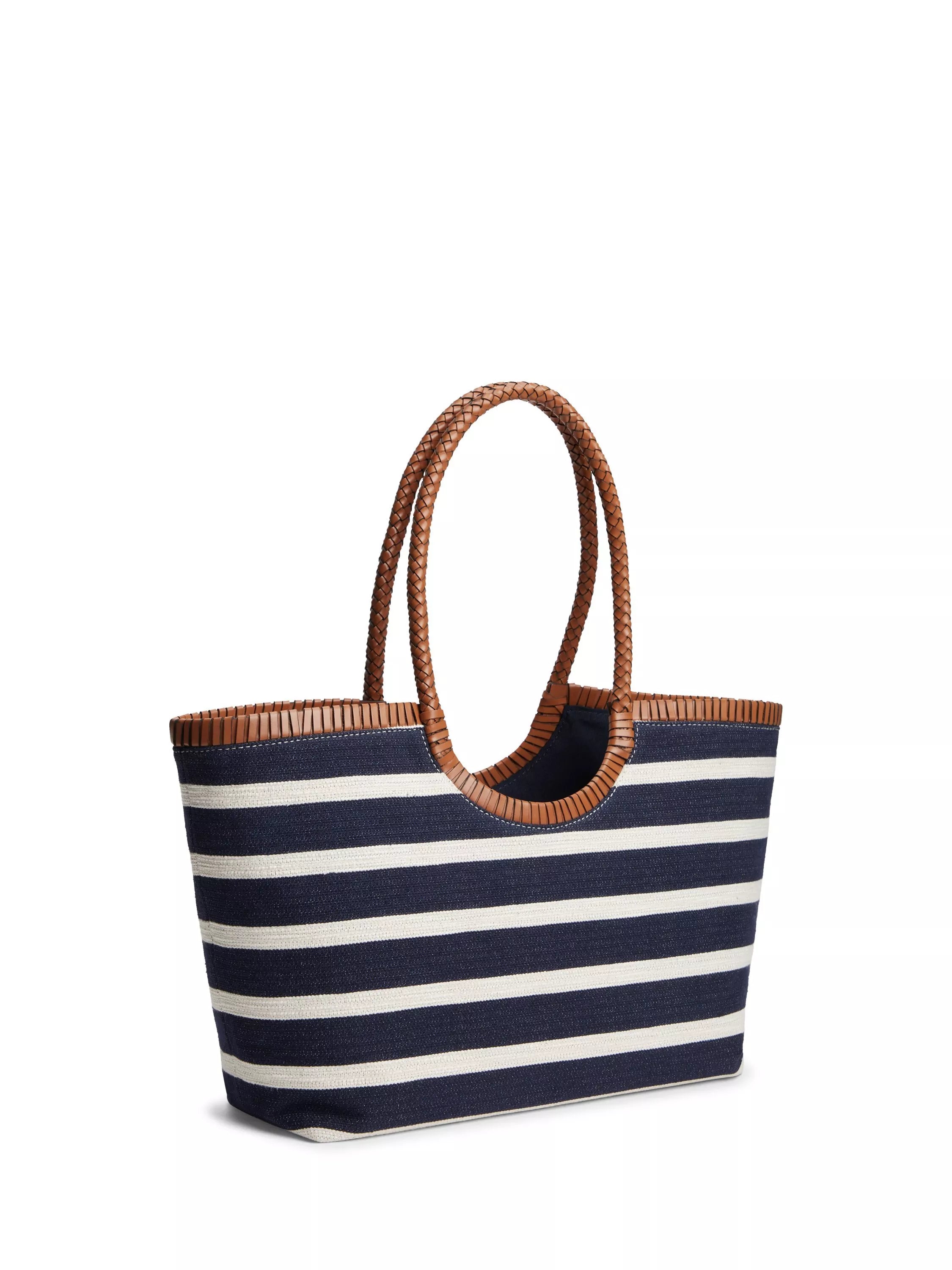 Tommy Hilfiger navy blue stripe tote bag (British brand)