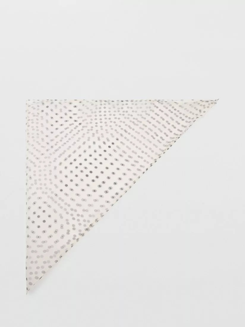 Mango polka dot scarf beige 57cm square (British brand)