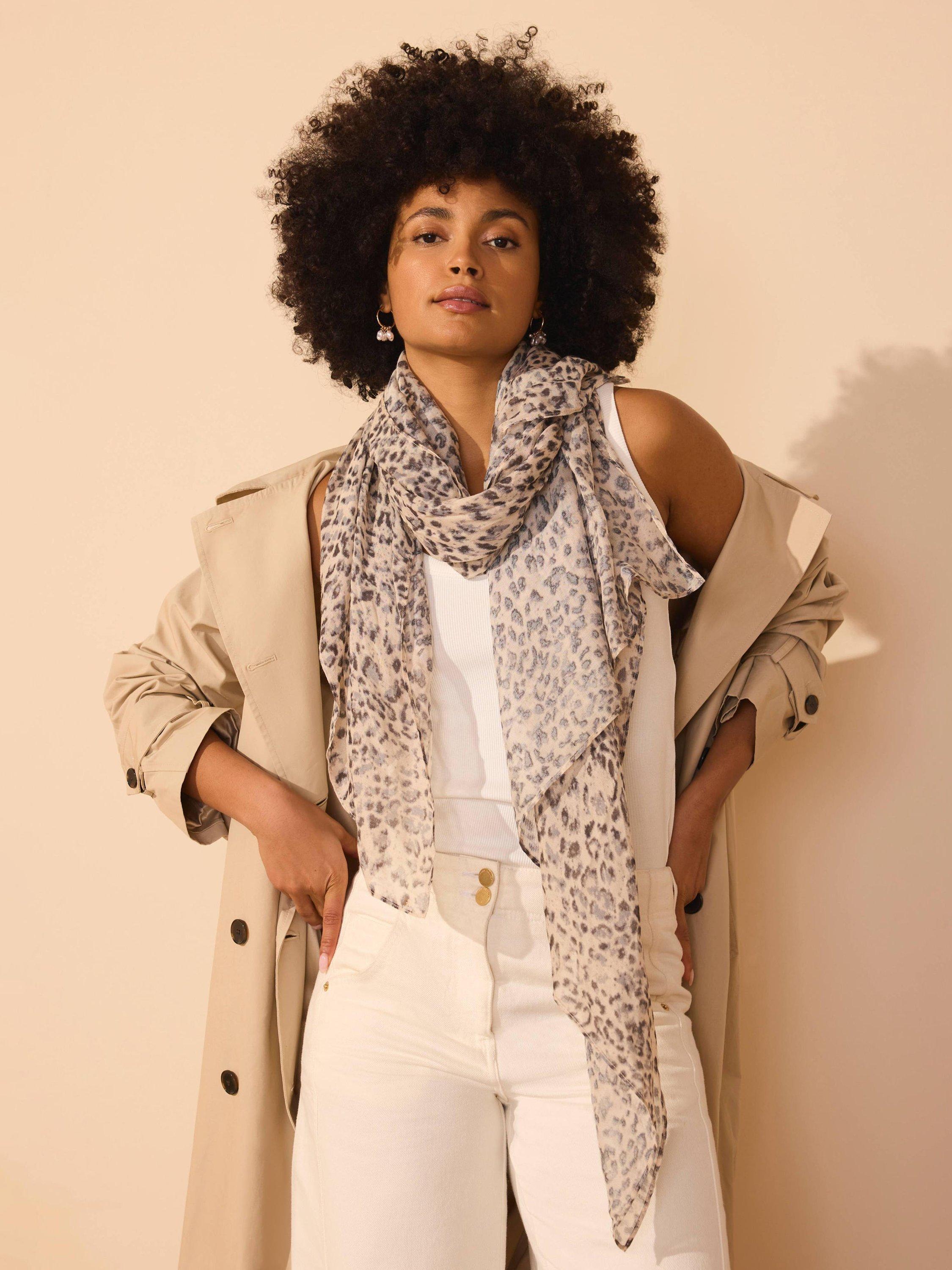 Mint Velvet leopard print lightweight scarf 100x180cm, UK version