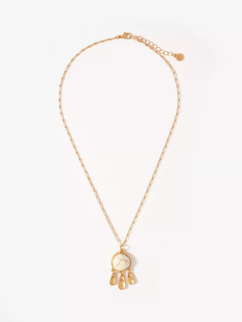 Mint Velvet gold triple drop pendant necklace (British brand)