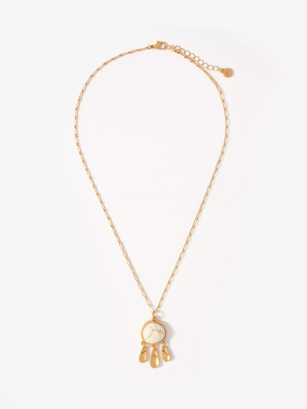 Mint Velvet gold triple drop pendant necklace (British brand)