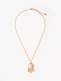 Mint Velvet gold triple drop pendant necklace (British brand)