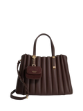 Dune London tote bag Dolly pleated brown - British product