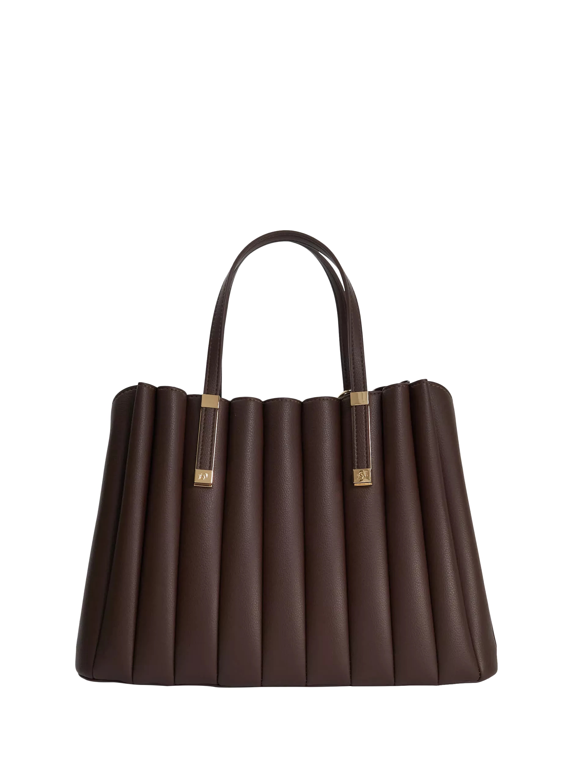 Dune London tote bag Dolly pleated brown - British product