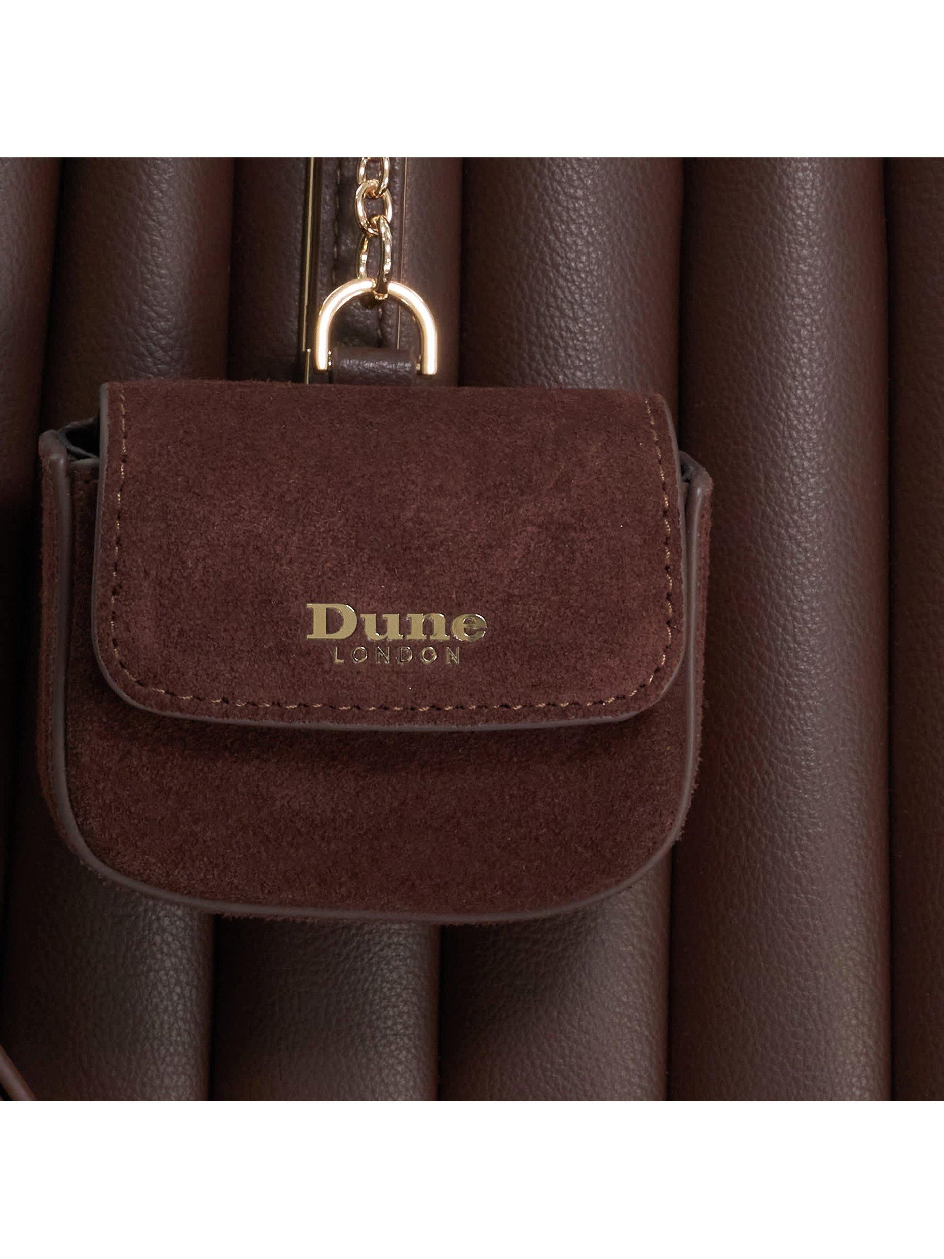 Dune London tote bag Dolly pleated brown - British product