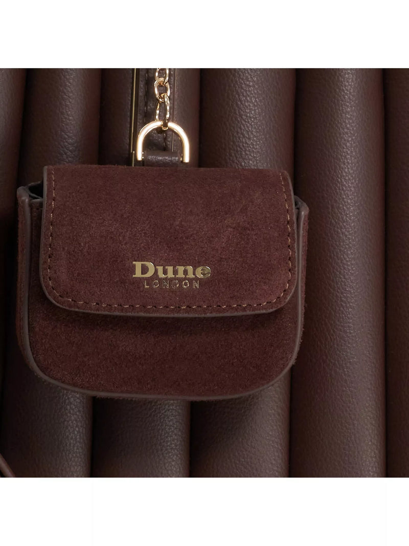 Dune London tote bag Dolly pleated brown - British product