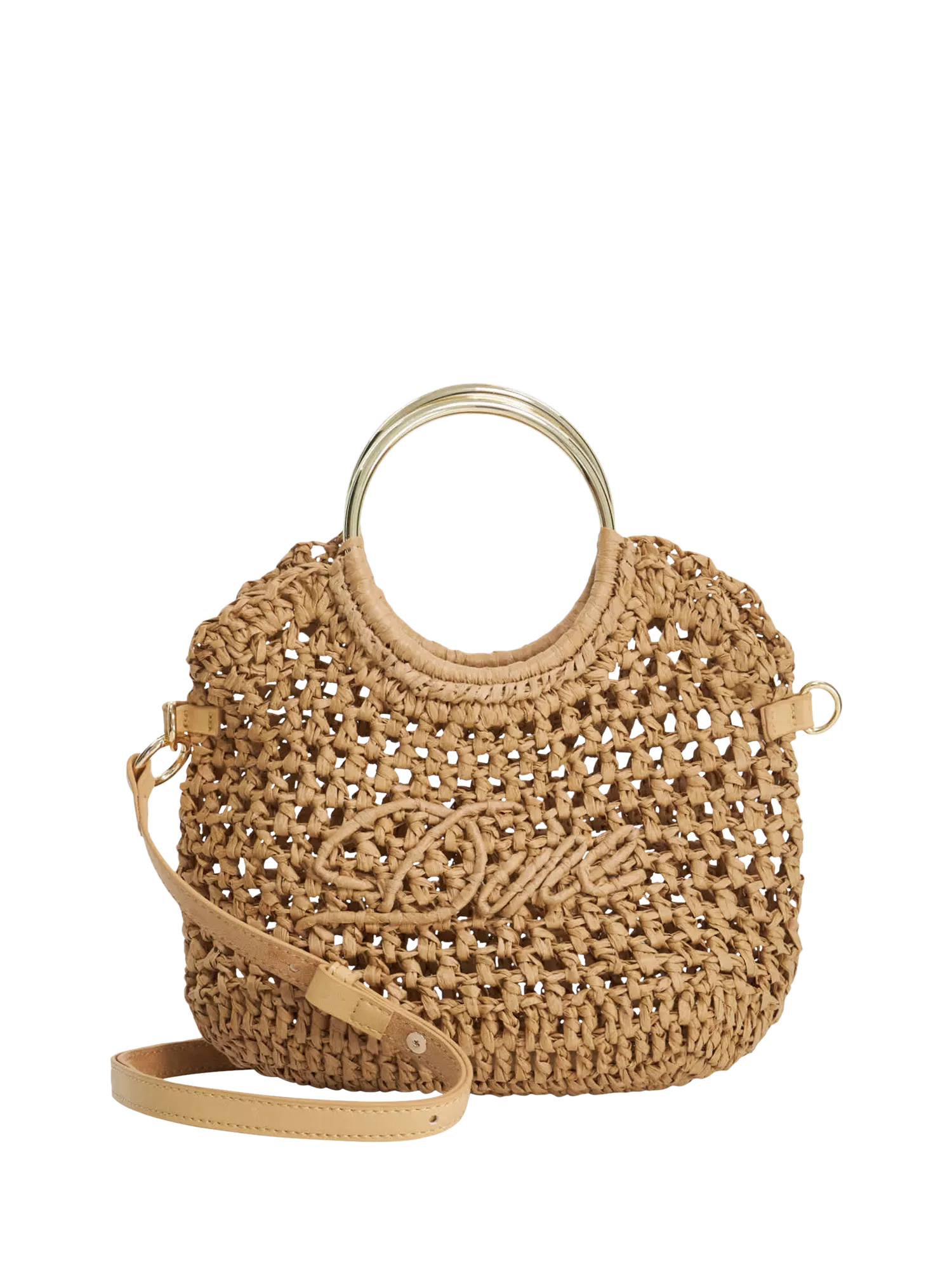 Dune London textured grab bag natural - British product
