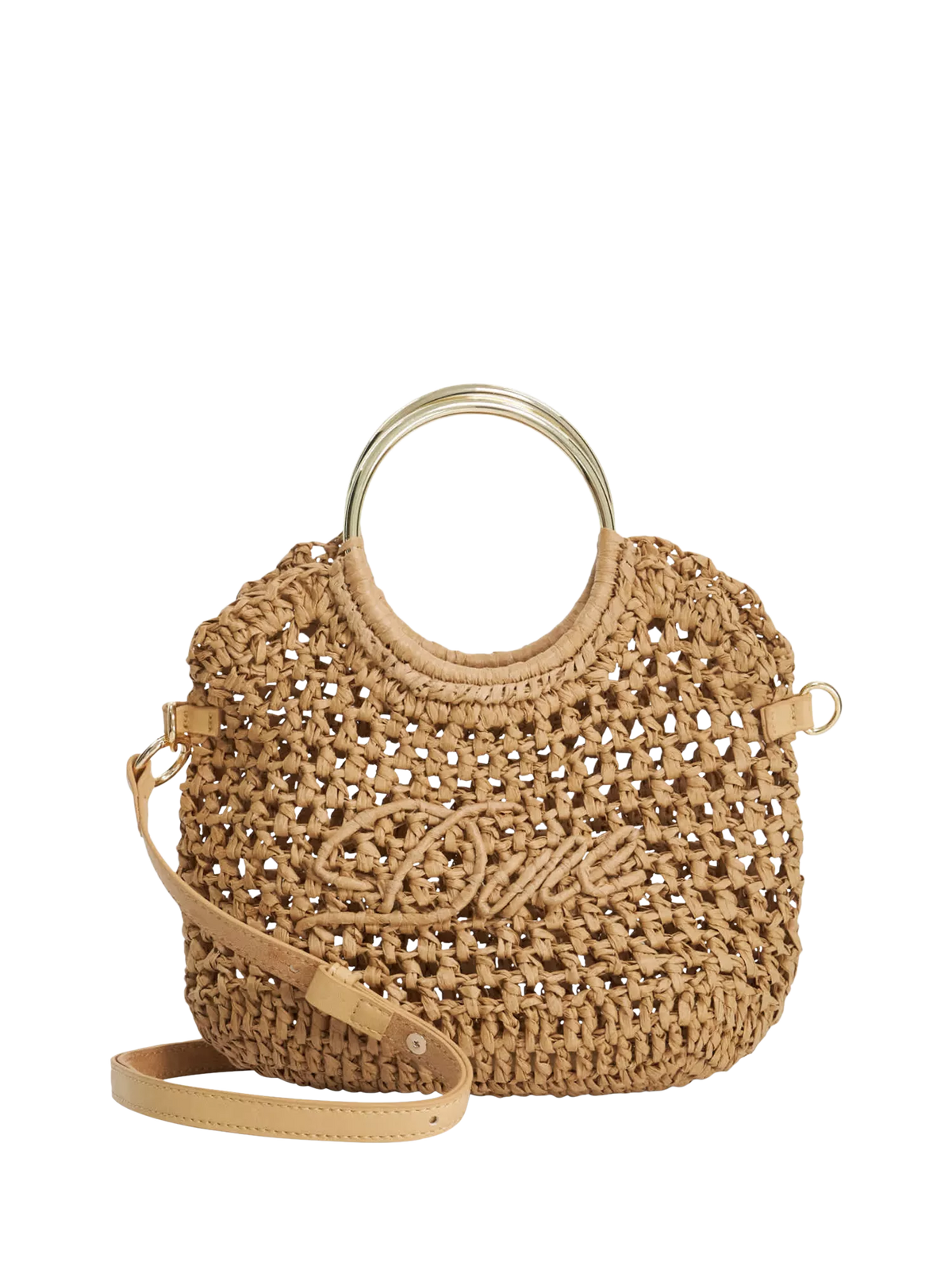 Dune London textured grab bag natural - British product