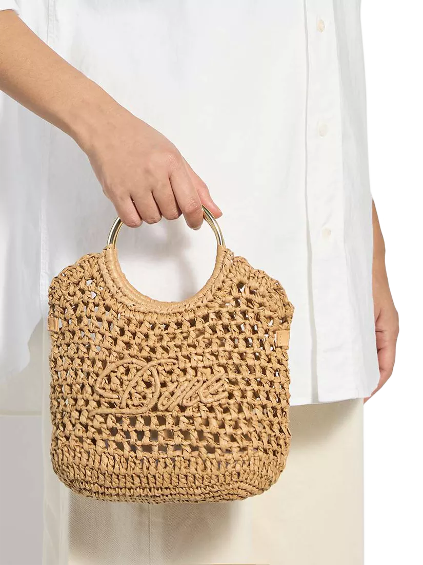 Dune London textured grab bag natural - British product