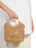 Dune London textured grab bag natural - British product