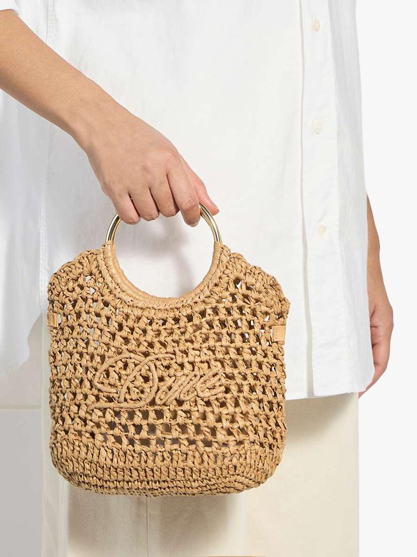 Dune London textured grab bag natural - British product