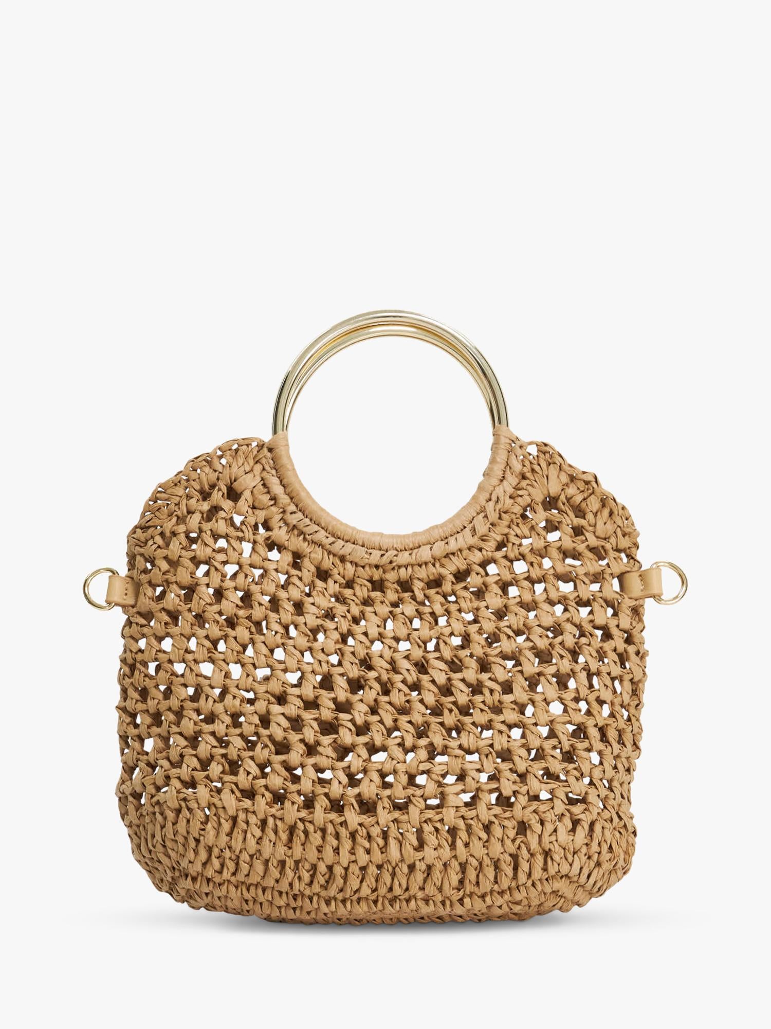 Dune London textured grab bag natural - British product