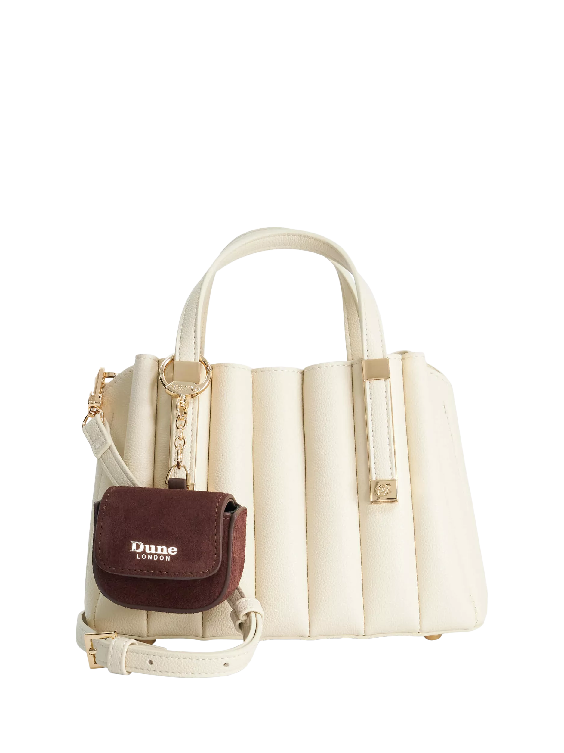 Dune London Mini Pleated Tote Bag Ecru, UK version