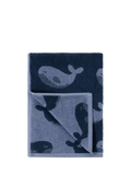 Little Green Radicals whale hooded towel blue, imported from the UK