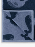 Little Green Radicals whale hooded towel blue, imported from the UK