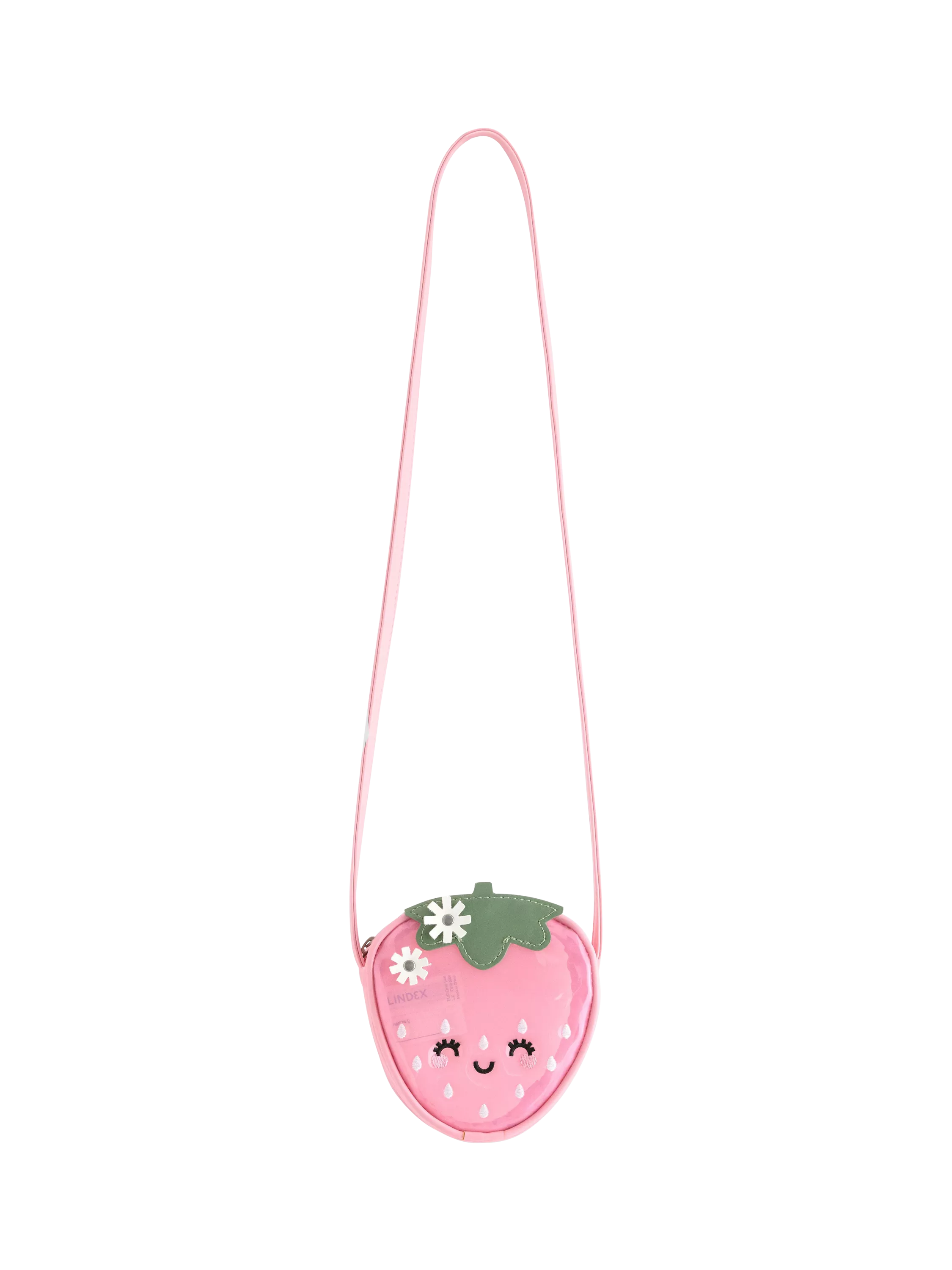 Lindex kids strawberry shoulder bag light pink, imported from the UK