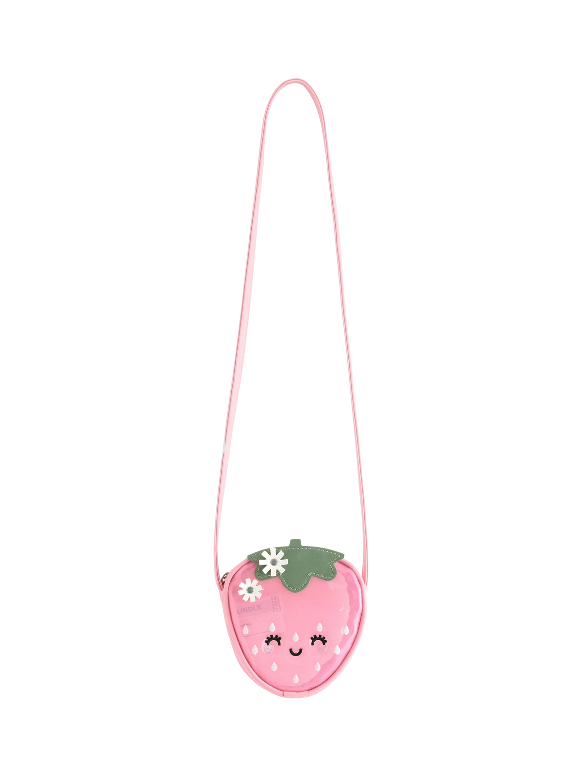 Lindex kids strawberry shoulder bag light pink, imported from the UK