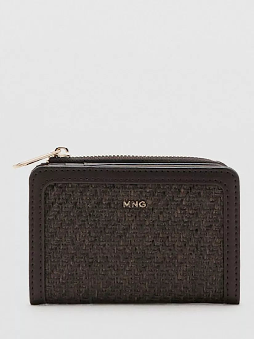 Mango compact zip purse chocolate, imported from the UK