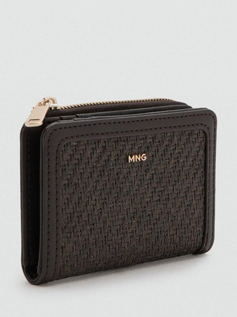 Mango compact zip purse chocolate, imported from the UK