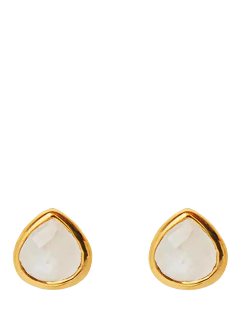 Orelia moonstone stud earrings gold plated heart - British product