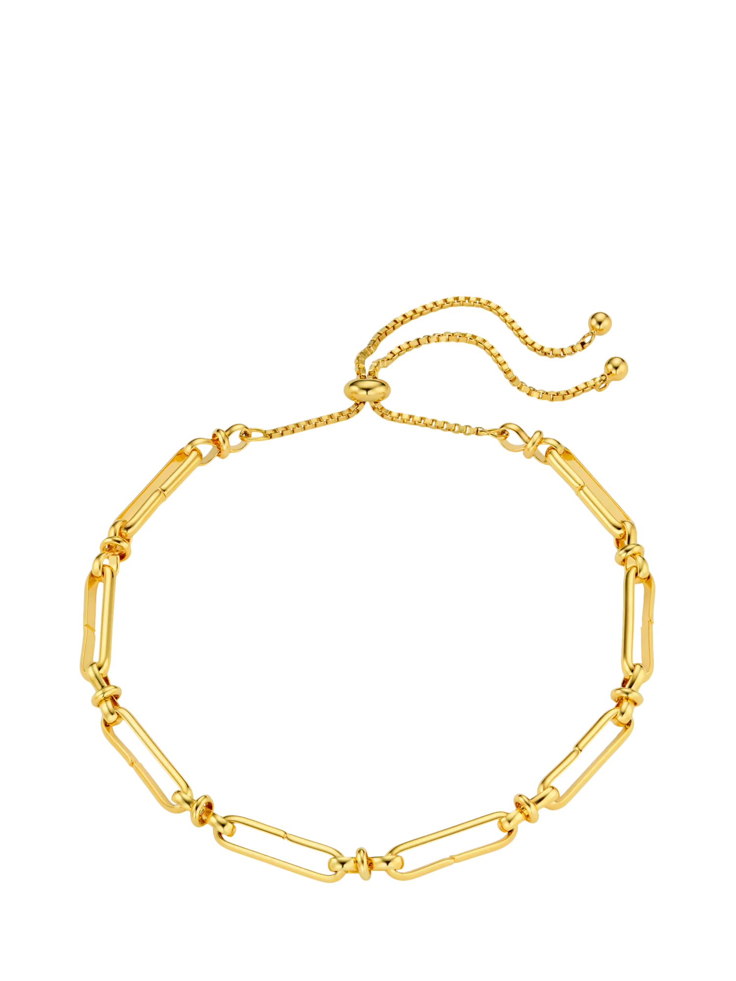 Orelia long link chain bracelet pale gold - British product