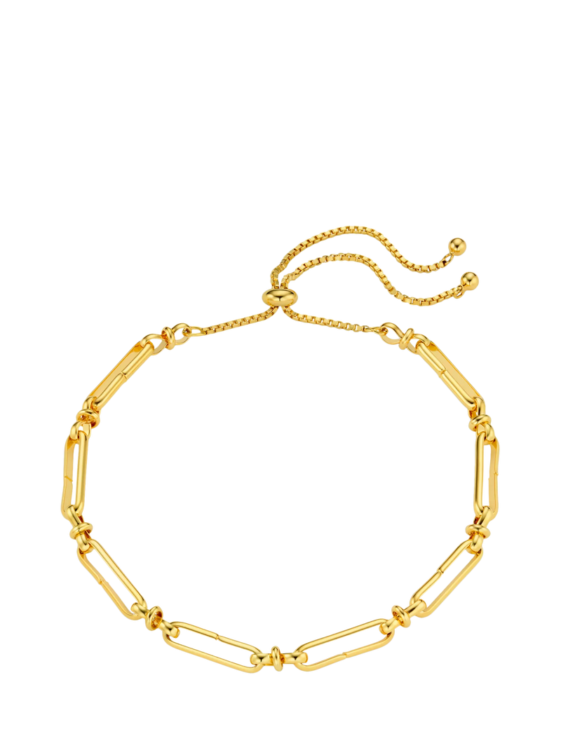 Orelia long link chain bracelet pale gold - British product