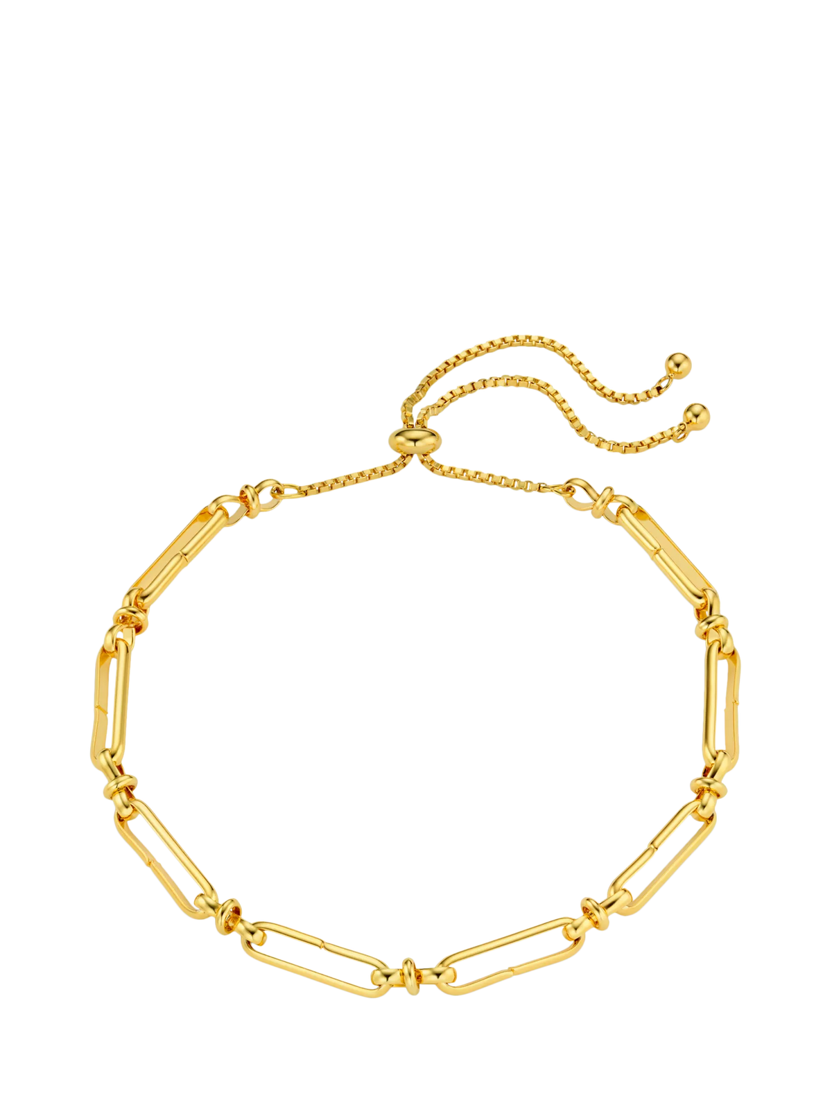 Orelia long link chain bracelet pale gold - British product
