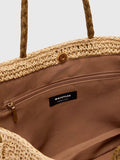 Whistles patchwork straw tote bag multi - British product